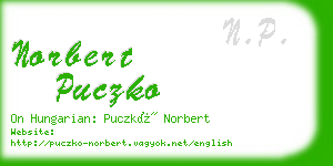 norbert puczko business card